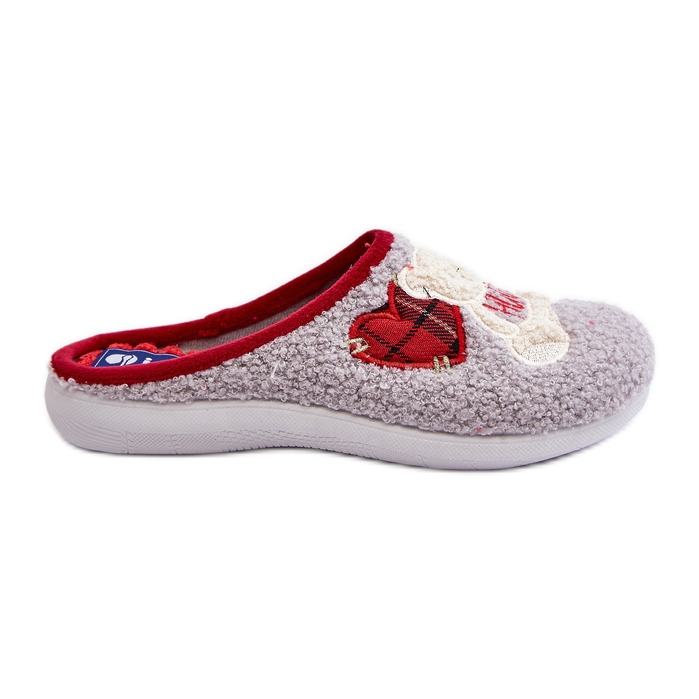 Női otthoni papucs mackóval Inblu EC000095 szürke