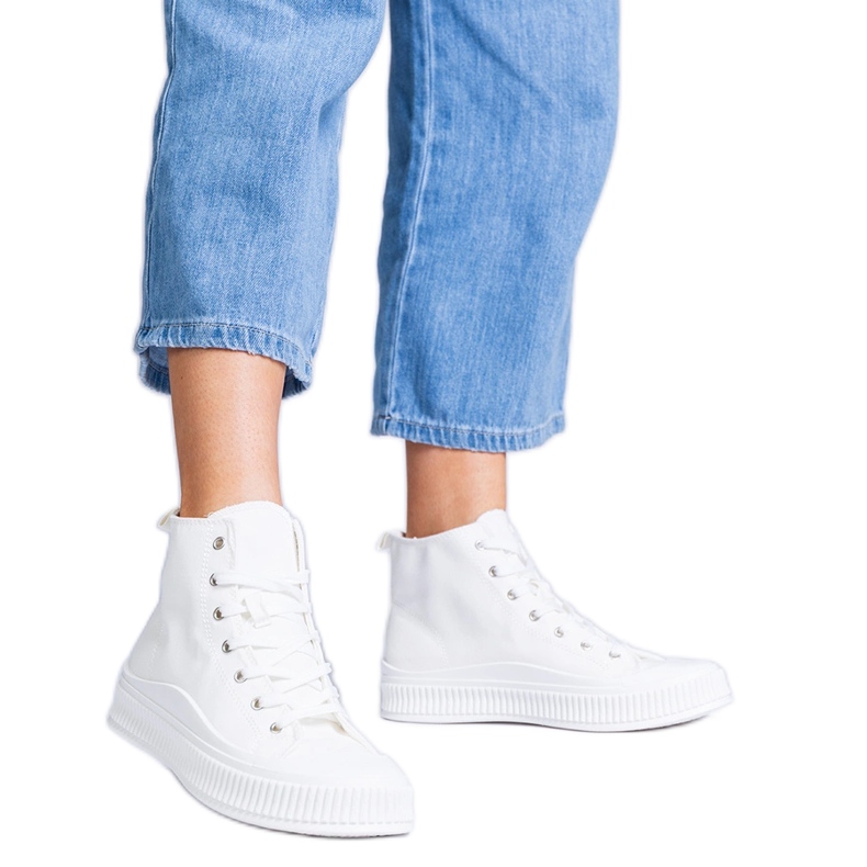 Guerrino fehér magas platformú tornacipő