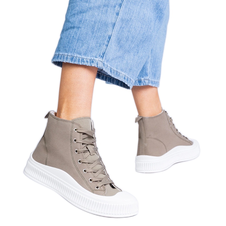 Zöld magas platformú Guerrino tornacipő