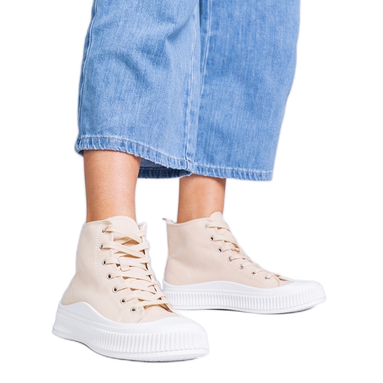 Guerrino bézs platformú tornacipő