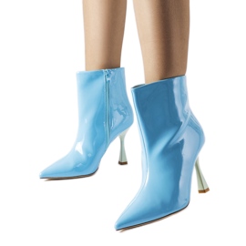 Kék lakkozott bokacsizma a Dionisitól