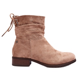 Evento Női meleg velúr lapos csizma, bézs Evento Női meleg velúr lapos csizma, bézs