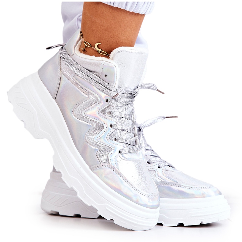 Női ezüst szigetelt sportcipő