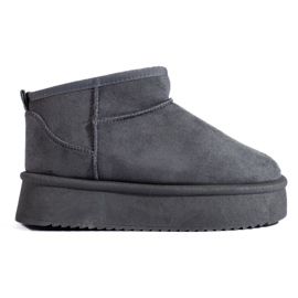 Shelovet női szürke, alacsony havas csizma