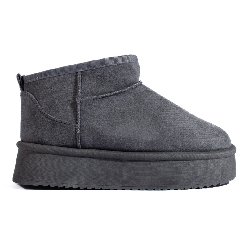 Shelovet női szürke, alacsony havas csizma