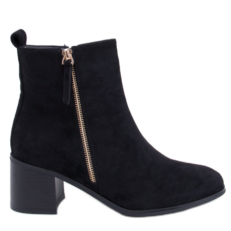 Aguirre fekete velúr magas sarkú bokacsizma