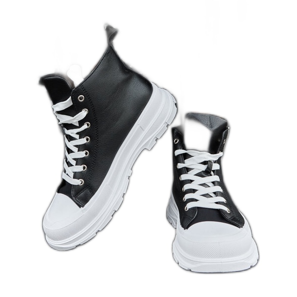 Fekete magas platformú tornacipő a Jose-tól