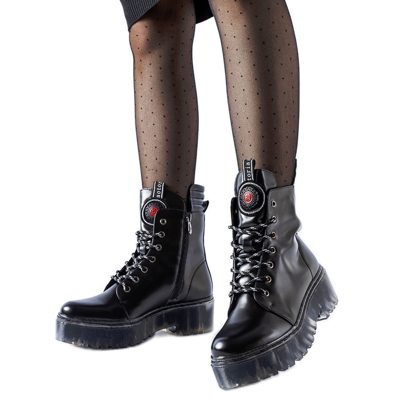 Fekete szigetelt klasszikus Aldino bokacsizma