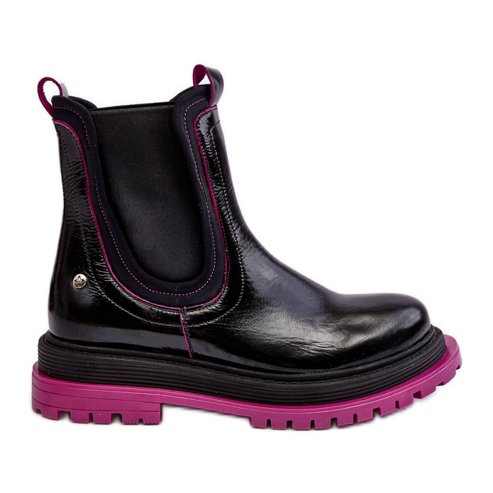 Női bőr Chelsea csizma Maciejka 06199 fekete