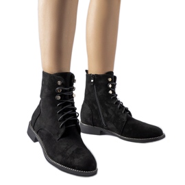 Fekete szigetelt bokacsizma Carpanzano öko-velúrból Fekete szigetelt bokacsizma Carpanzano öko-velúrból