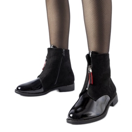 Fekete szigetelt lakk Belvedere bokacsizma Fekete szigetelt lakk Belvedere bokacsizma