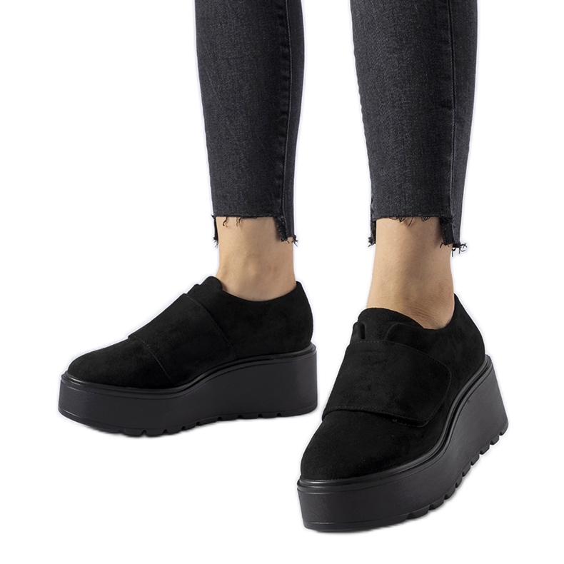 Fekete Pallet platformcipő