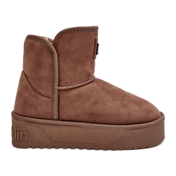 Vegán vízálló platform hócsizma D.Franklin DFSH371004 sötét bézs