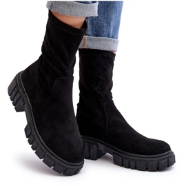 Munkáscsizma lapos sarkú, fekete Divella