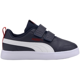 Puma Courtflex v2 V Ps gyerekcipő sötétkék-fehér 371543 01