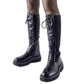 Fekete magas hőszigetelt Geronimo csizma