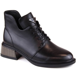 Filippo W PAW496 fekete szigetelt bokacsizma dekoratív sarokkal