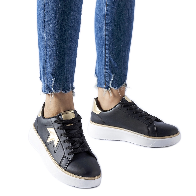 Fekete és arany Fraggle sportcipő