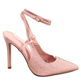 Bonnie Nude kövekkel megkötött tűk rózsaszín