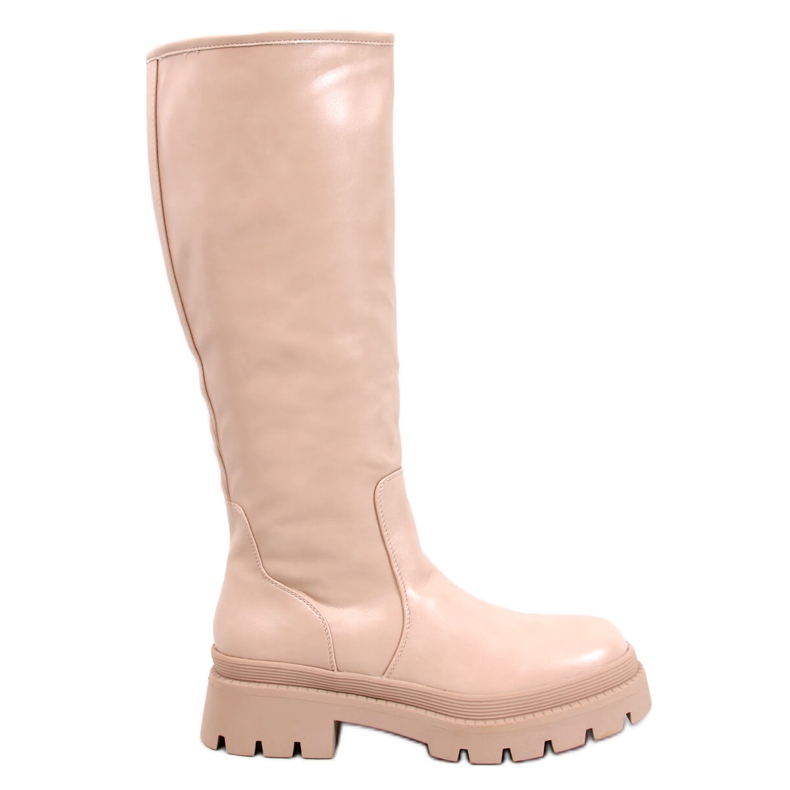 Dillard Beige csizma vastag talppal bézs