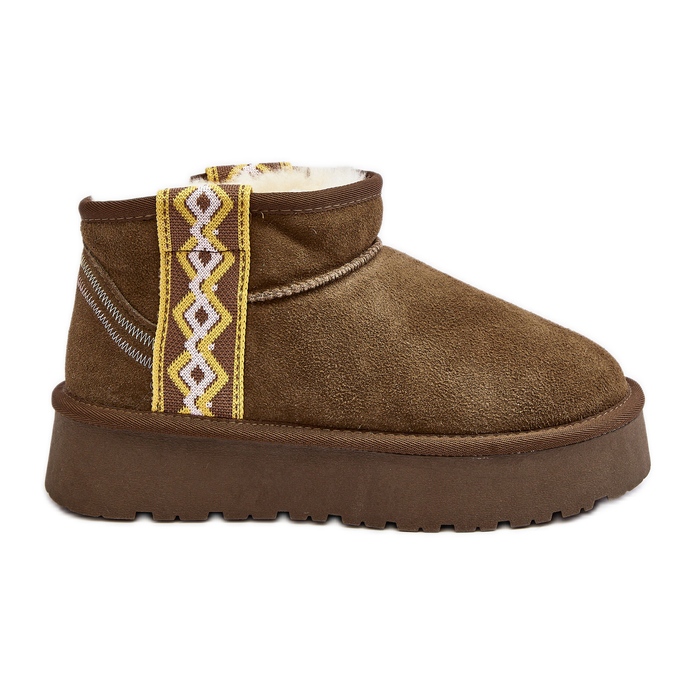 Női velúr hócipő vastag talppal, zöld Vebissat