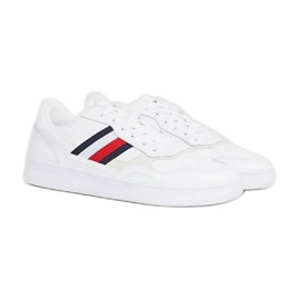 Tommy Hilfiger Court Cupsole Retro Lth Stripes M FM0FM04828YBS cipő fehér