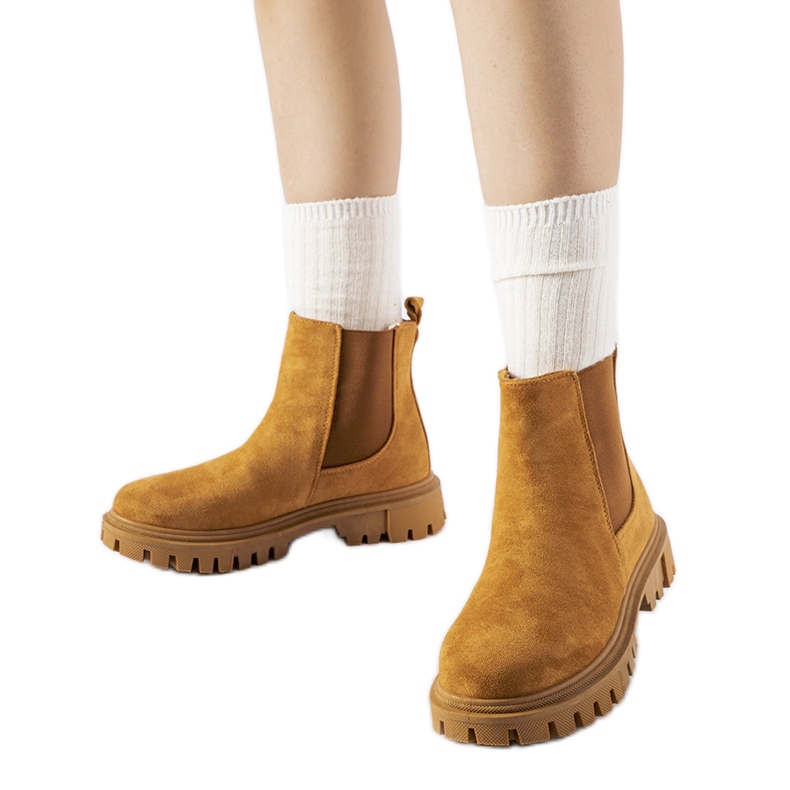 Davenport karamell felbújós bokacsizma barna Davenport karamell felbújós bokacsizma barna