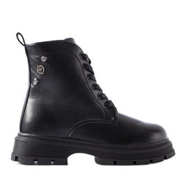 Grafit szigetelésű Basara lánycsizma fekete