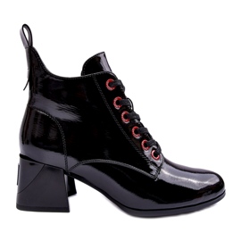 Alacsony patent fűzős bokacsizma S.Barski MR870-66 Fekete Alacsony patent fűzős bokacsizma S.Barski MR870-66 Fekete