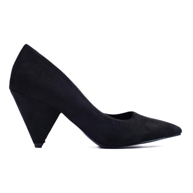 Shelovet fekete velúr kúpos sarokpumpák