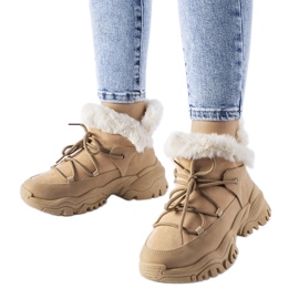 News Petaluma bézs színű hőszigetelt hócsizma