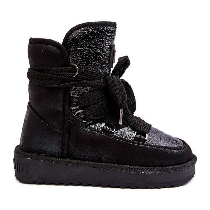 Női hócsizma kötéssel D.Franklin DFSH370006 Fekete