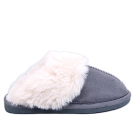 Otteys Szürke bundás női papucs