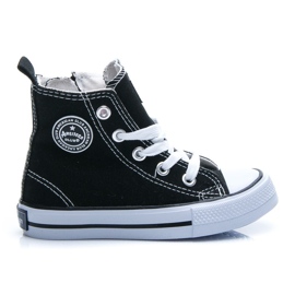 American Club Magas cipők egy fiú számára fekete