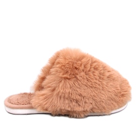 Calvert Camel női prémes papucs barna