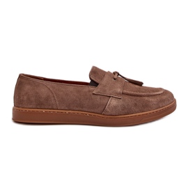 Férfi Velúr Loafers Cipők Zazoo 1566 barna Férfi Velúr Loafers Cipők Zazoo 1566 barna