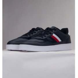 Tommy Hilfiger Court Cupsole Retro Lth Stripes cipő M FM0FM04828 DW5 kék