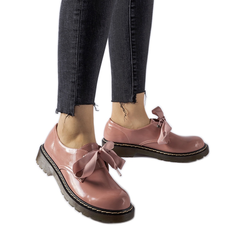 Rodriguez rózsaszín cipő dekoratív masnival