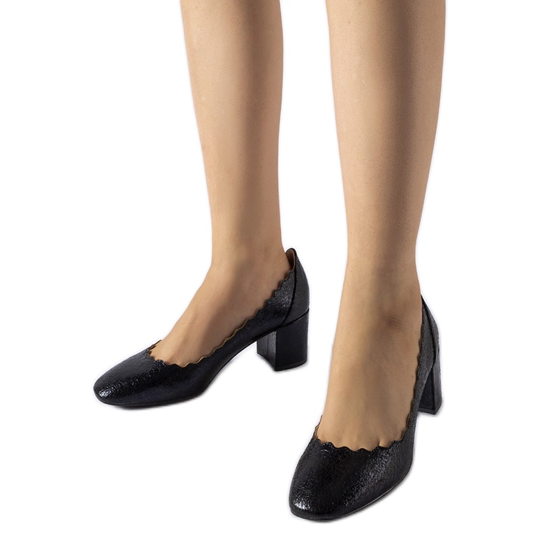 Fekete Remanzacco magas sarkú pumpák