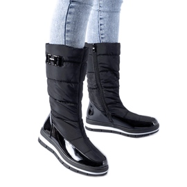 Fekete szigetelt magashócsizma a Settimo márkától