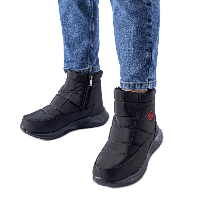 Fekete Chesnut rövid hőszigetelt hócsizma