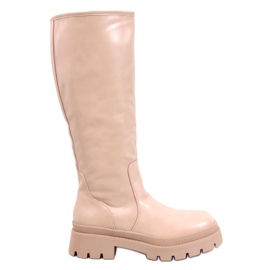 Dillard Beige csizma vastag talppal bézs