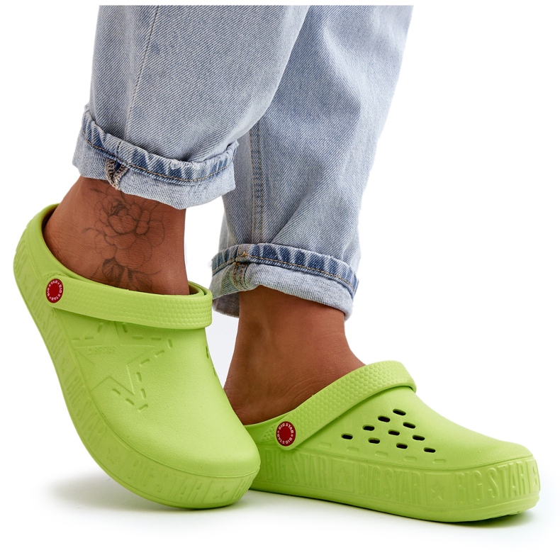 Női könnyű flip-Flops Crocs Big Star II275006 zöld