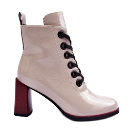 Patent fűzős bokacsizma S.Barski MR870-15 világosszürke Patent fűzős bokacsizma S.Barski MR870-15 világosszürke