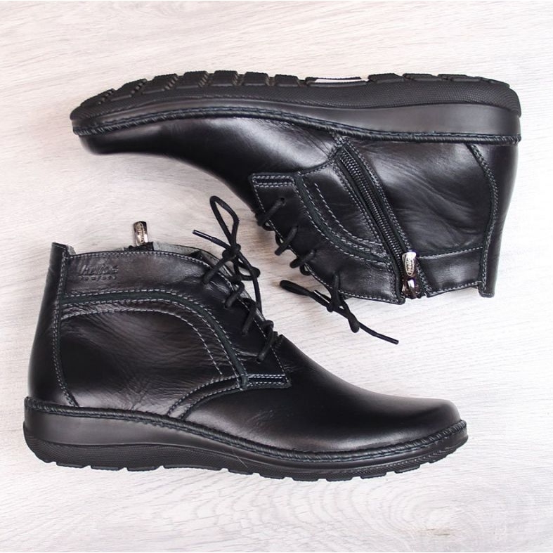 Helios W H612-2A hőszigetelt bőrcsizma, fekete