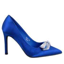 Szatén tűk Trini Blue masnival kék