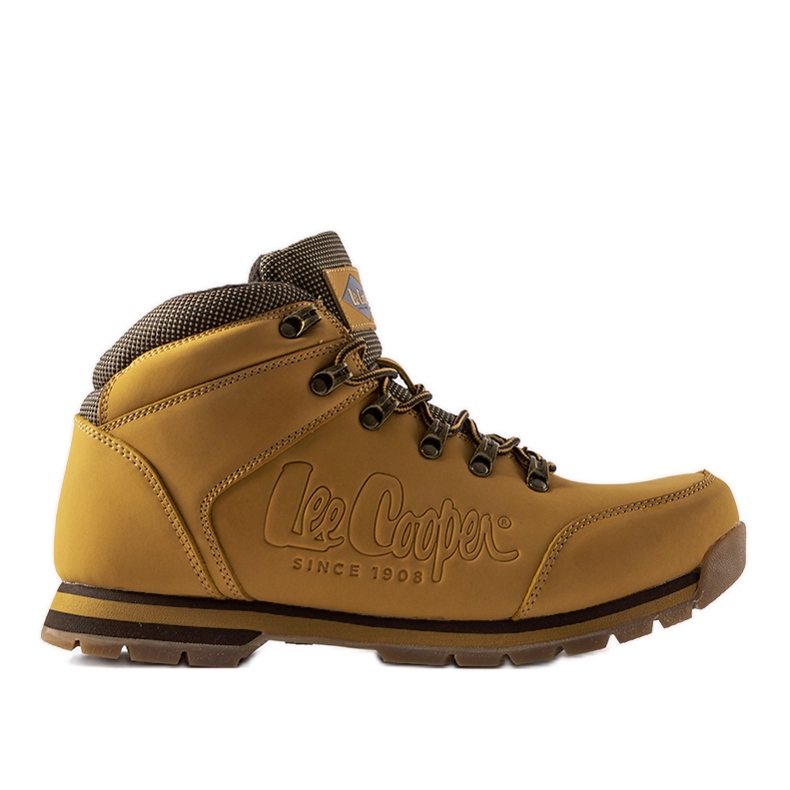 Barna bőr cipő Lee Cooper LCJ-20-01-012