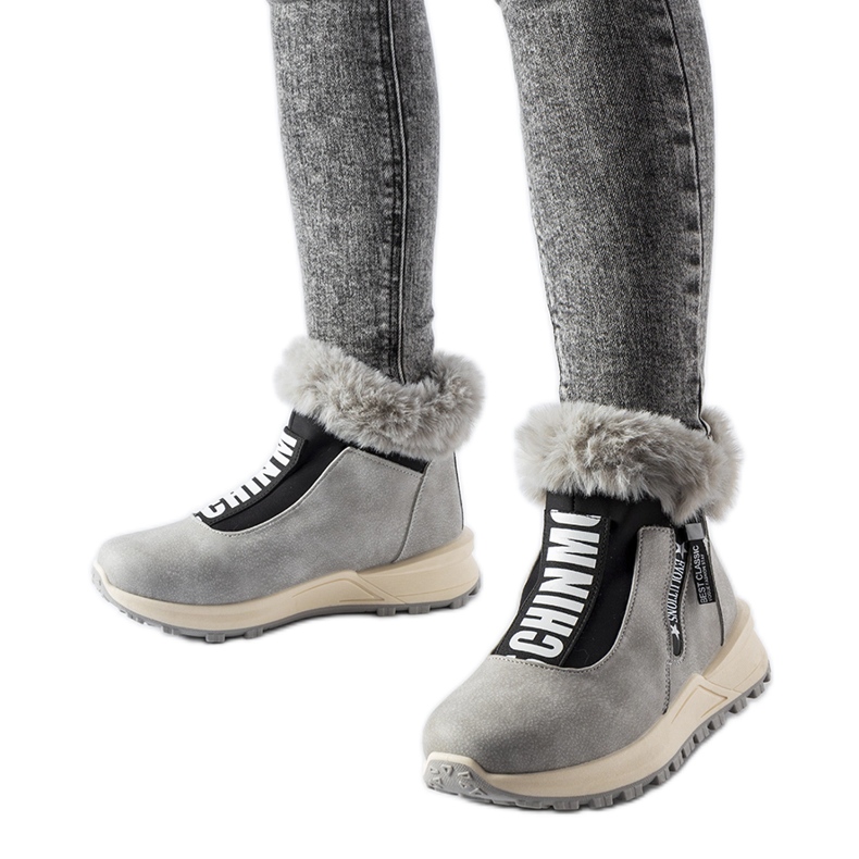 Szürke szigetelt Oneglia magas tornacipő