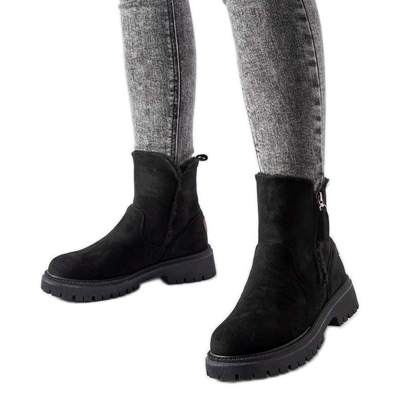 Fekete szigetelt klasszikus Tesoriero bokacsizma