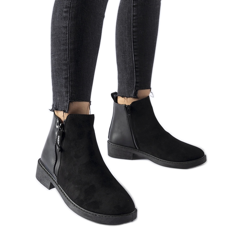 Fekete szigetelt klasszikus Montaldo bokacsizma